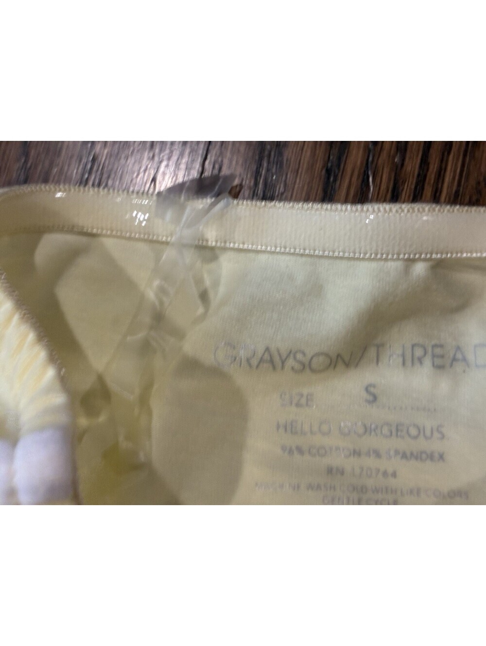 Grayson Thread Light Yellow Tube Top- Small - Picture 2 of 2